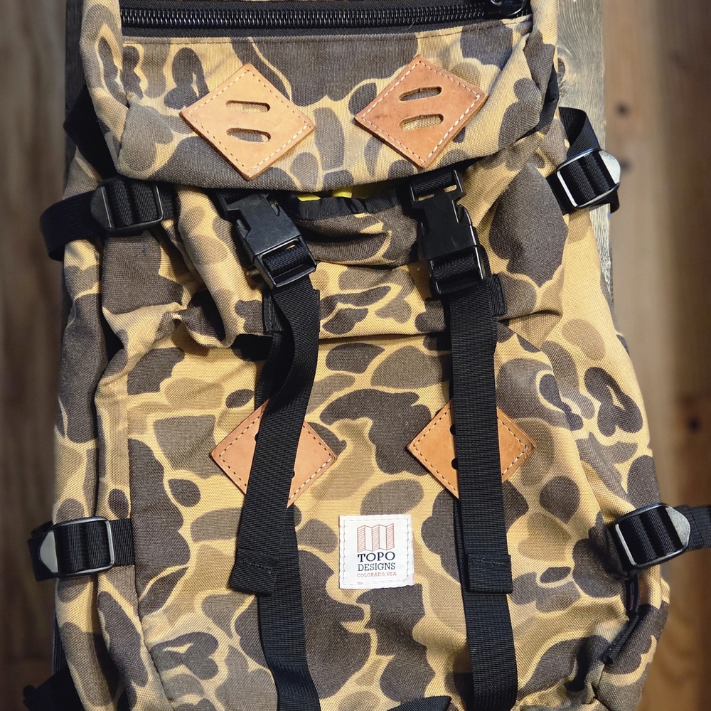 Topo Designs X Huckberry Klettersack Duck Camo 1000d Made In USA